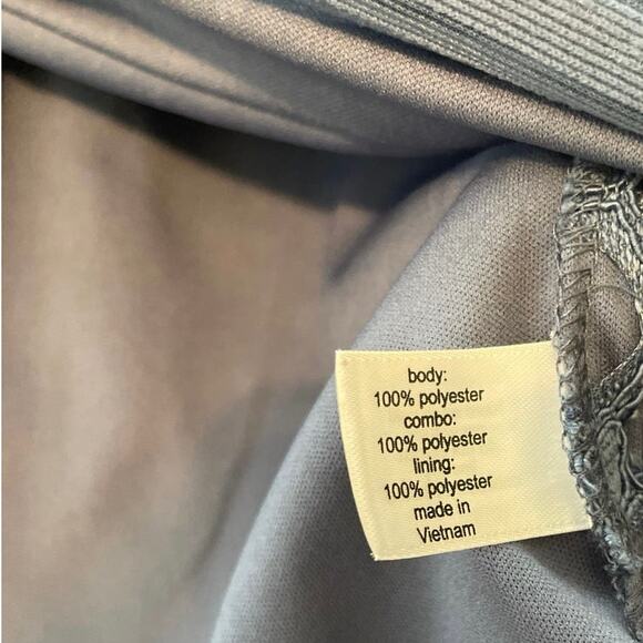 Lane Bryant Crochet Lace Overlay Dress Lined Classic A Line Blue Women's Plus 18 - Picture 13 of 14